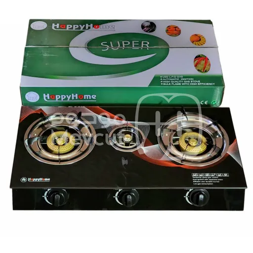 غاز بلور ضد الكسر 3 عيون من ماركة HappyHome