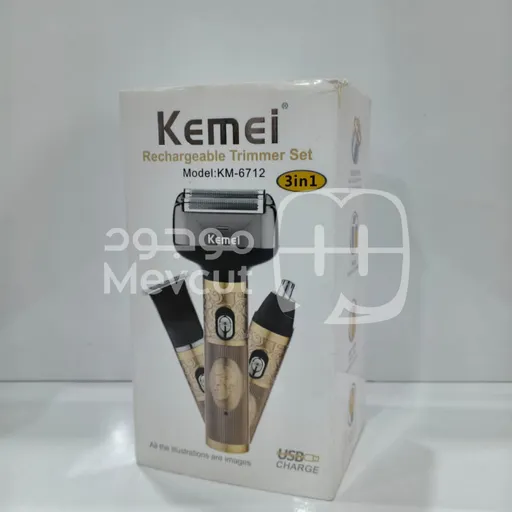 ماكينة حلاقة متعددة الوظائف من ماركة Kemei تصميم أنيق نحيف سهل الحمل