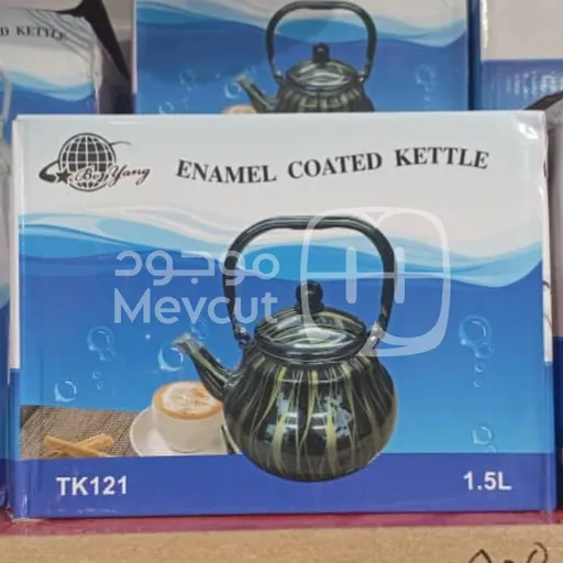إبريق شاي مطلي بالمينا (Enamel Coated Kettle)