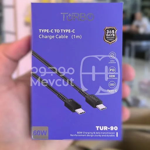 كابل شحن TURBO Type-C إلى Type-C (1m)