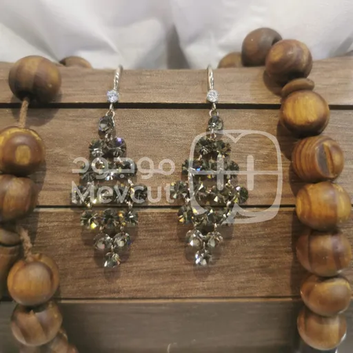 حلق كريستال متدلي