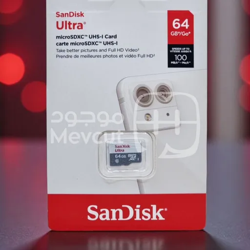 بطاقة ذاكرة SanDisk Ultra microSDXC UHS-I بسعة 64 جيجابايت