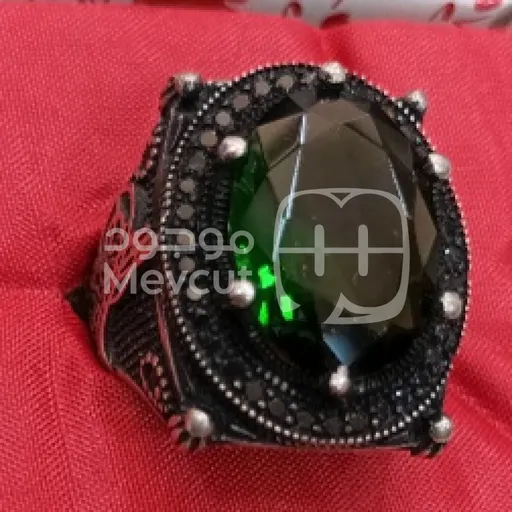 خاتم فضة صياغه ايطالية مقاس 19