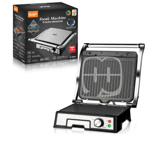 شواية وسخانة كهربائية ماركة RAF مع سطح مزدوج علوي وسفلي وعازل للحرارة