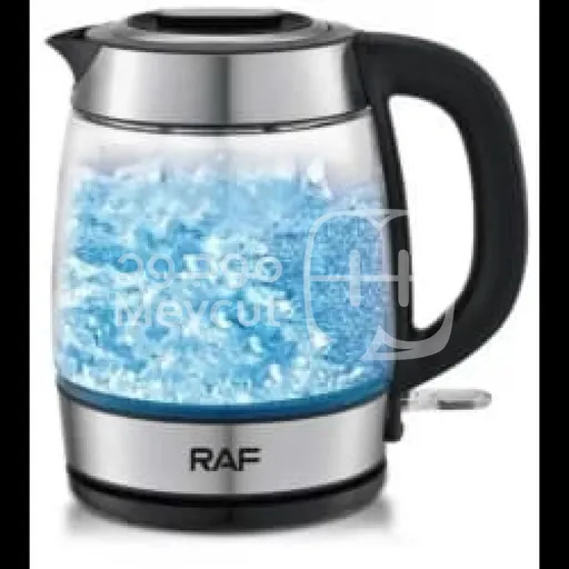 غلاية ماء كهربائية زجاجية بإضاءة LED ماركة راف قدرة 1800 واط