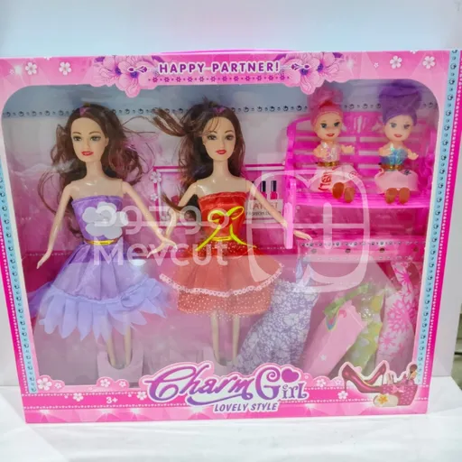 مجموعة دمى تلبيس للبنات مع فساتين وملحقات للعب التخيلي والإبداعي