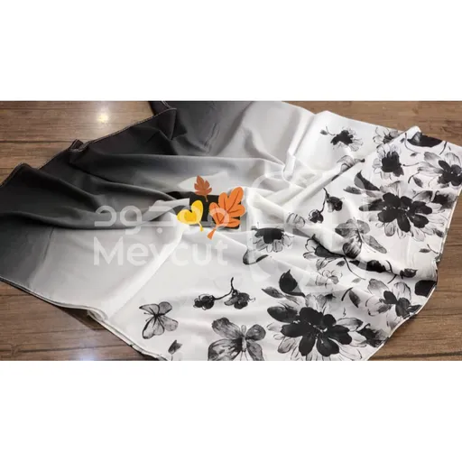 شال كريب موج رسمة