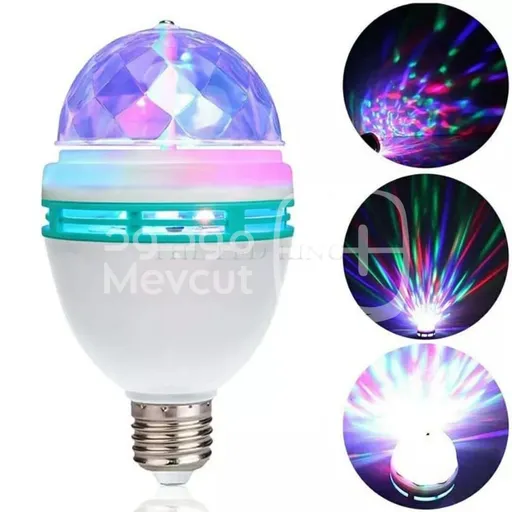 مصباح LED دوّار متعدد الألوان Party Rotating RGB Bulb
