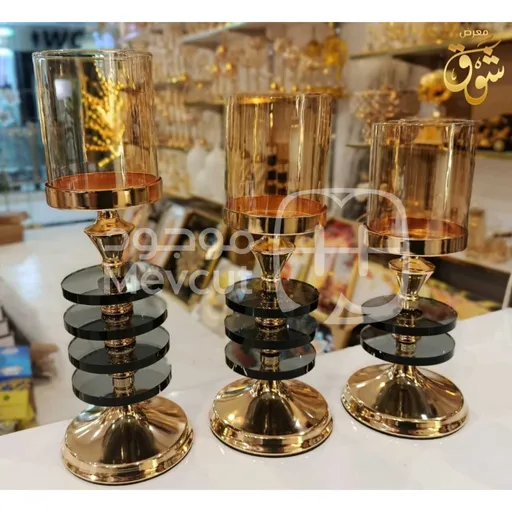 طقم شمعدانات فاخر (3 قطع)