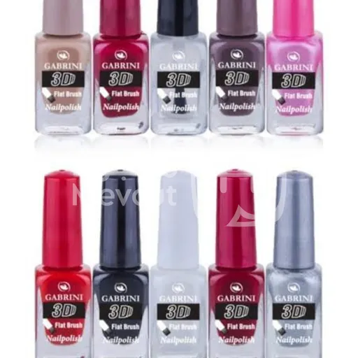طقم مناكير Gabrini 3D Flat Brush – طلاء أظافر