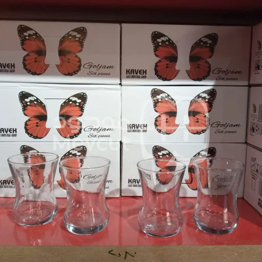 طقم كؤوس شاي زجاجية