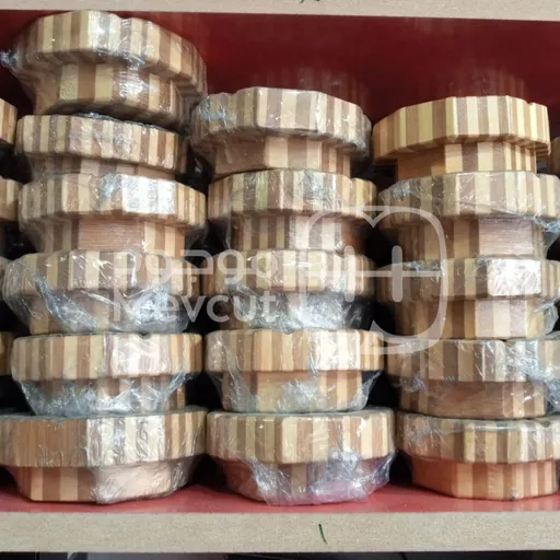 طفاية سجائر خشب طبيعي مصقول