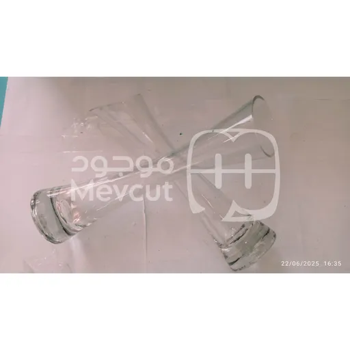 طقم مزهريات زجاجية شفافة – قطعتان