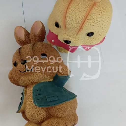 مجسم ديكوري أرنب مزدوج (طقم قطعتين)