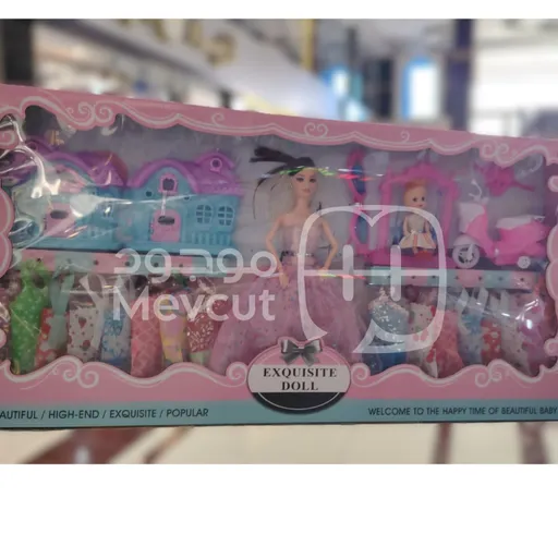 طقم دمية الأميرة المتكامل مع الإكسسوارات