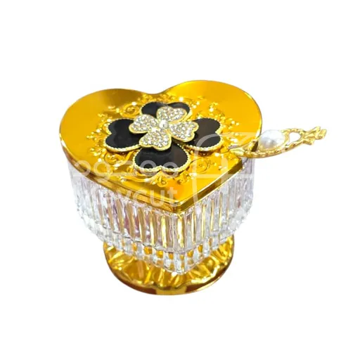 علبة تقديم صغيرة مع ملعقة- سكرية