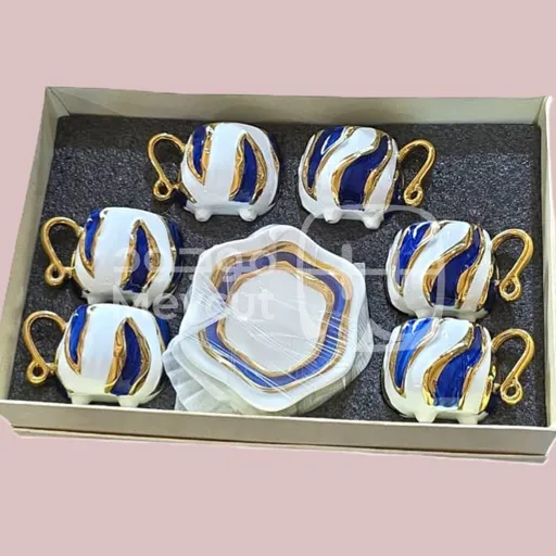 طقم فناجين قهوة مع صحون