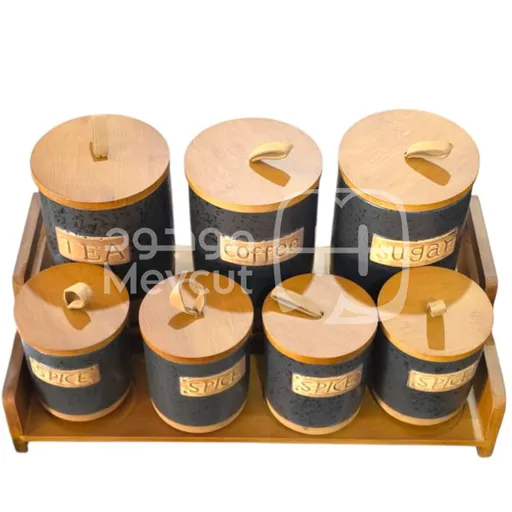 طقم علب التوابل والشاي والقهوة