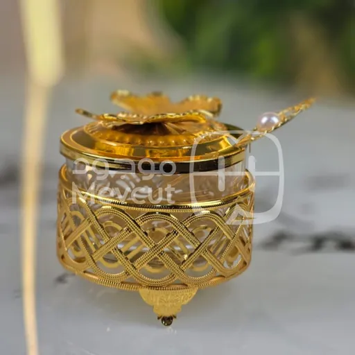 سكرية - علبة ديكور صغيرة مع غطاء ومعلقة