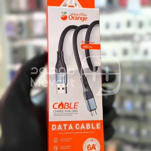 كابل شحن Merolla Orange Data Cable