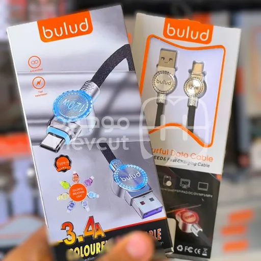 كابل BULUD Type-C بإضاءة ملوّنة